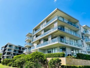 Australian apartment building with underused parking spaces suitable for short-term rentals