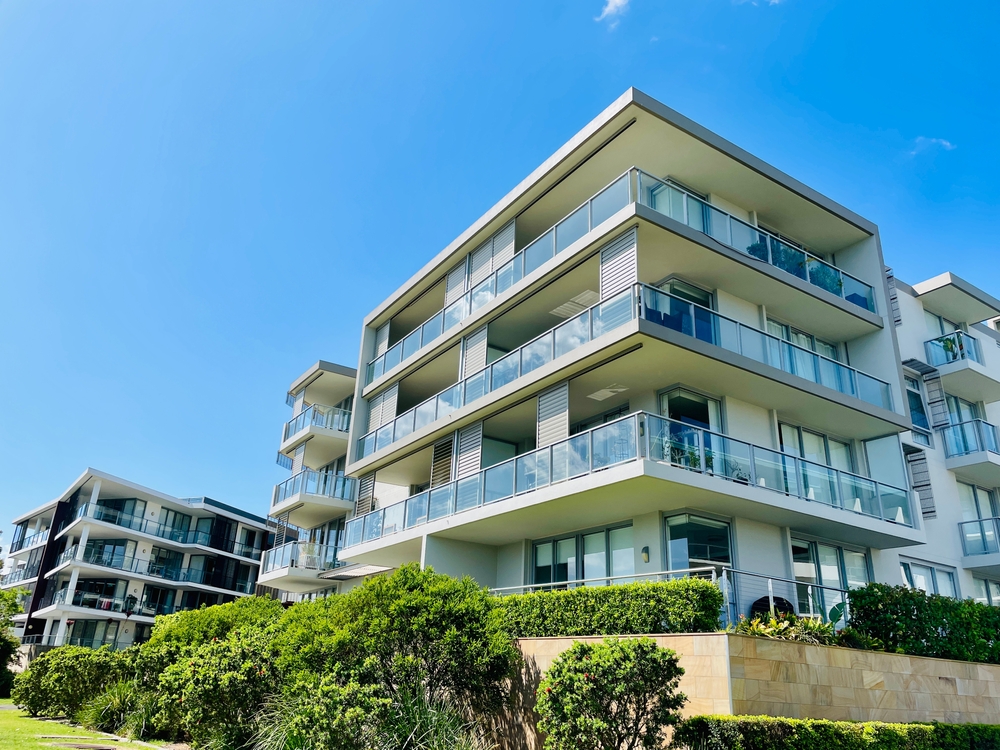 Australian apartment building with underused parking spaces suitable for short-term rentals