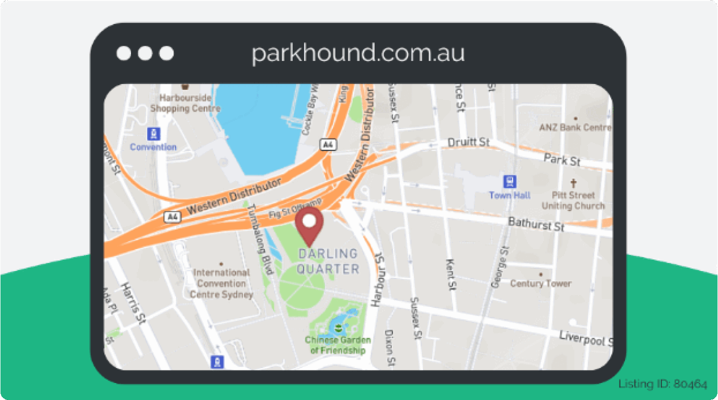Map image of a monthly parking space at Harbour Street, Sydney