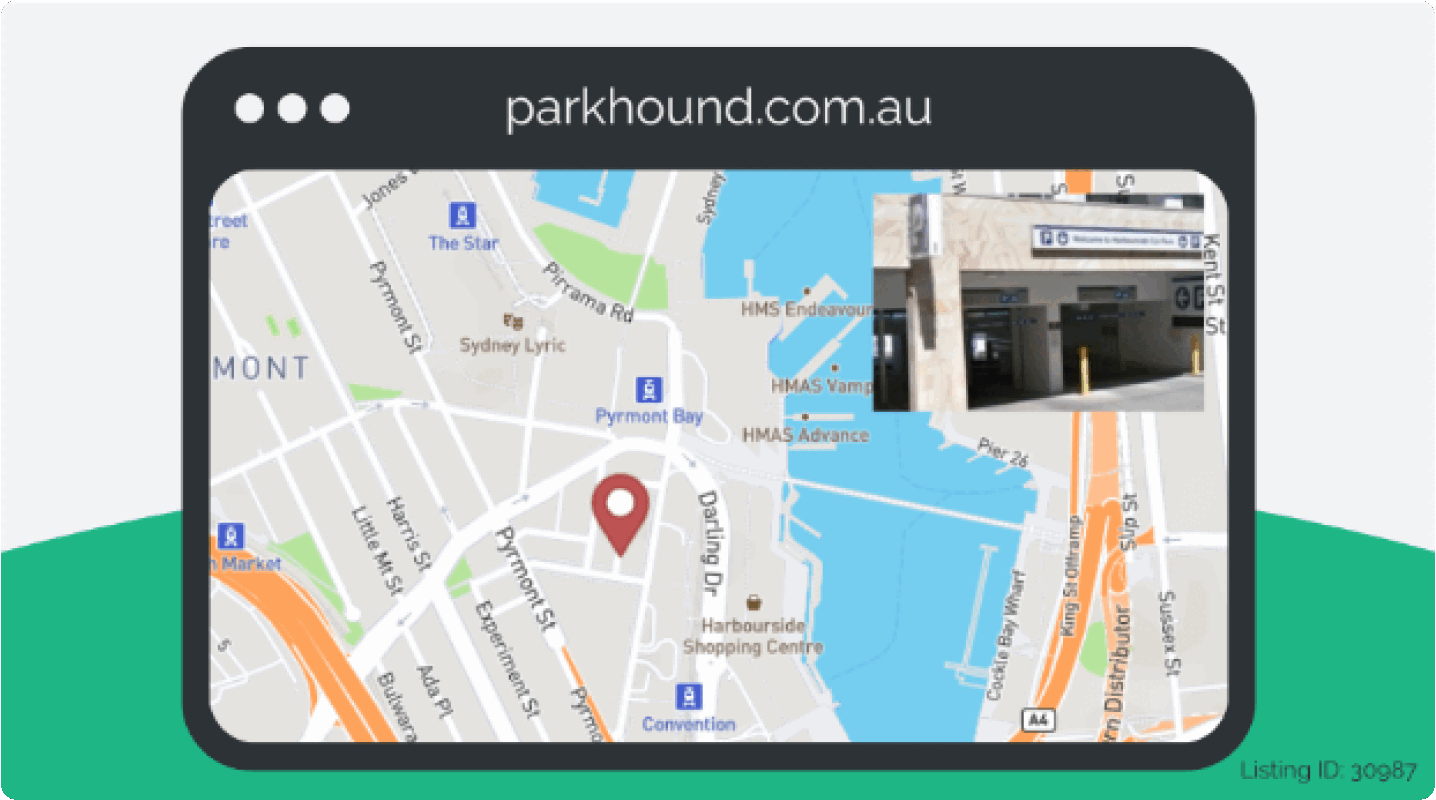 Map image of a monthly parking space at Murray Street, Sydney