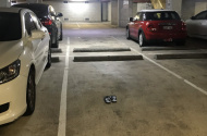 Parking lot in the basement of modern building