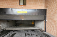 Secured car space with remote access.