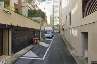 Parking lot next to lifts and ramp, easy access with fold down parking bollard