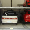 Car Stacker in lock up garage parking on Clifton Street in Prahran Victoria