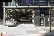 Car stacker on a handy location just next to RMIT