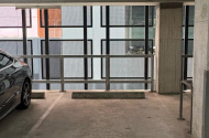 Spacious parking lot at Franklin Lofts in the middle of RMIT campus