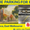 Indoor lot parking on Powlett Street in East Melbourne Victoria