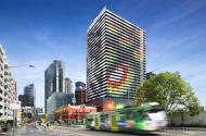 parking next to RMIT, Uni Melbourne, Queensberry tram stop-