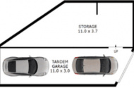 Locked tandem carpark plus huge large storage area in Herston, suit long term storage, approx 70m2!