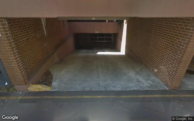 Underground garage with a remote security door