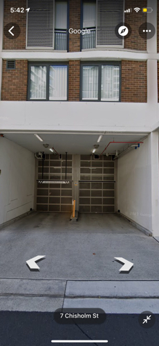 Car space with access to 5 different apartment buildings in Chisholm St and Brodie Spark Drive St