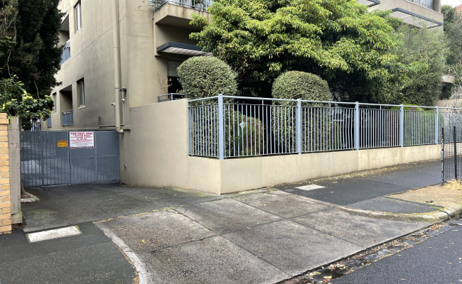 Outdoor lot parking on Acland Street in St Kilda Victoria Outdoor lot parking on Acland Street in St Kilda Victoria