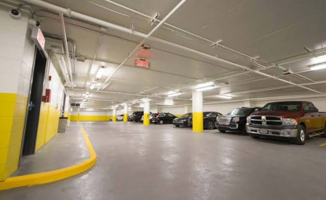 Secured indoor parking space inside the new car park building at Canberra City