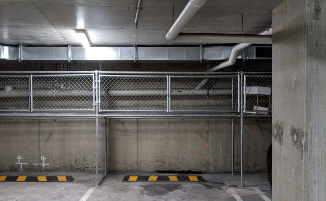 Great indoor underground secure parking lot with 24/7 CCTV and personal Locker