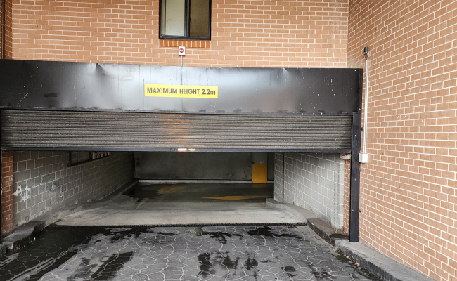 Secured car space with remote access.