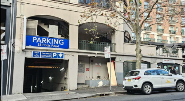 Secure Indoor Parking Space in Potts Point – Bayswater Rd