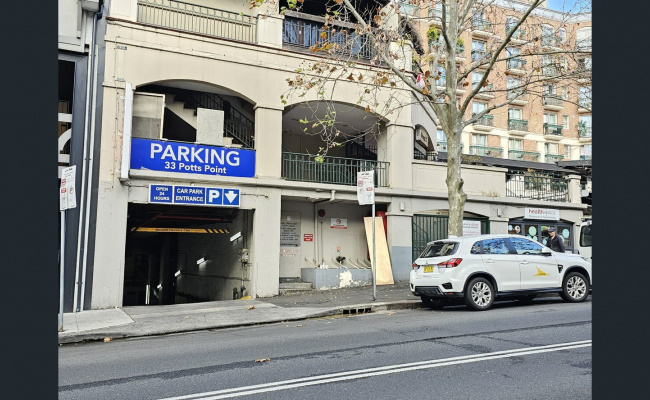 Indoor lot parking on Bayswater Road in Potts Point New South Wales