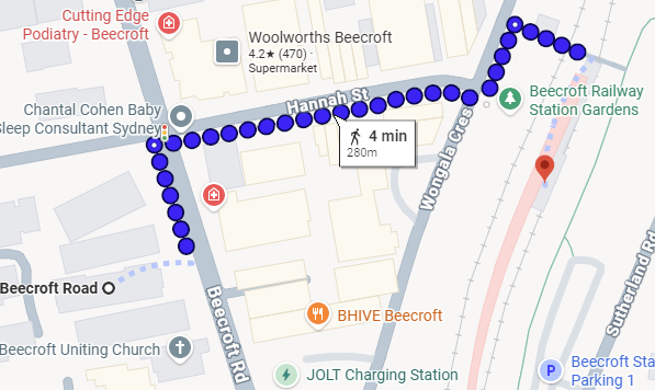 Underground Parking for Rent, 4 Mins to Beecroft Station and Shops