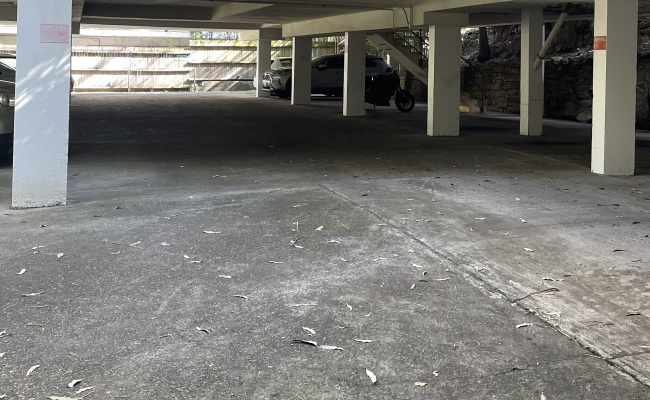 Undercover parking space close to Watson St bus stop interchange, Victoria Cross Metro, & North Syd