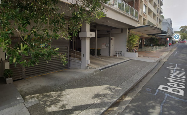 Parking space is located in Chatswood