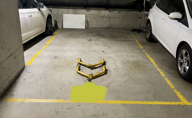 Prime  location. Secure indoor parking lot. 8 minute walk to Townhall station. Preferably long term