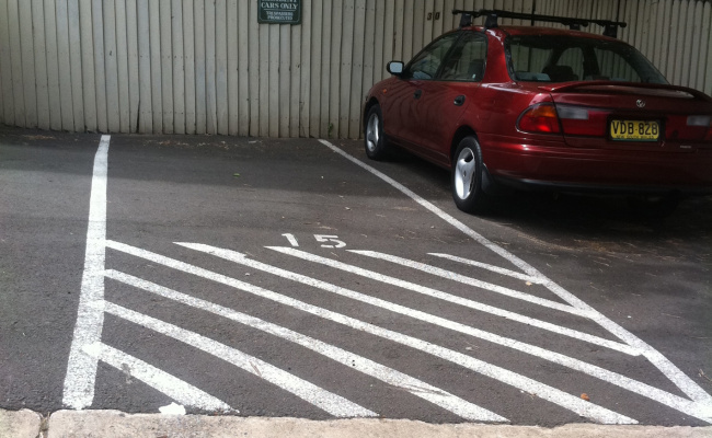Outdoor lot parking on Brocks Lane in Newtown New South Wales Outdoor lot parking on Brocks Lane in Newtown New South Wales