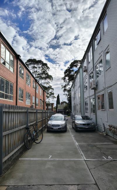 Outside parking on Brougham Street in North Melbourne Victoria Outside parking on Brougham Street in North Melbourne Victoria