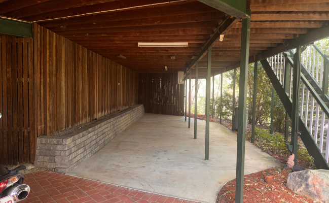 Large undercover storage not visible from road