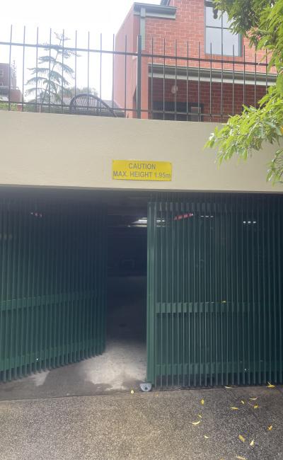 Secure undercover car space near CBD, hospitals and public transport options