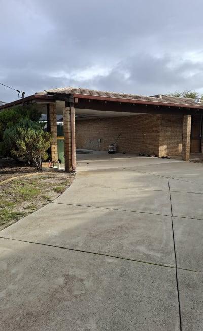 Great space long term storage driveway with roof