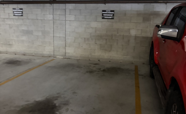 Undercover car park in Newstead/ Teneriffe, close to Gasworks, ferry terminal and bus stops.