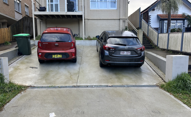 Driveway parking on Coogee Street in Randwick New South Wales Driveway parking on Coogee Street in Randwick New South Wales