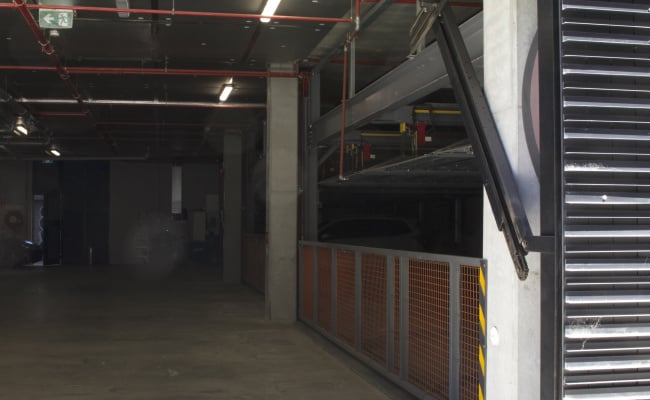 Car Stacker parking on Cubitt Street in Cremorne Victoria Car Stacker parking on Cubitt Street in Cremorne Victoria