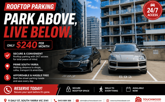 Rooftop Car Parking in South Yarra Precinct (593)