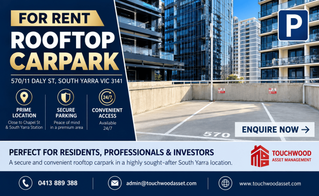 Indoor lot parking on Daly Street in South Yarra Victoria