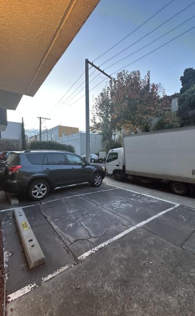 Private outdoor parking space in a residential apartment complex in South Yarra.