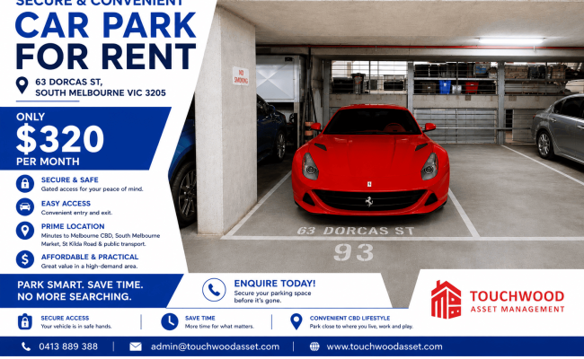 Secure Car Park for Rent in South Melbourne 63 Dorcas St (93)