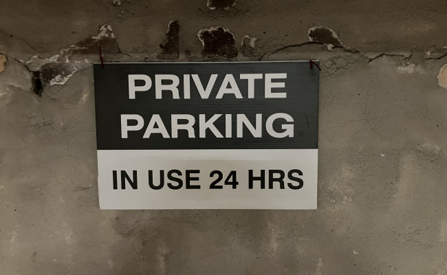 Secure Parking Space in building car park