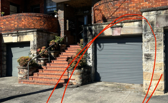 Lock up garage parking on Edgecliff Road in Woollahra New South Wales Lock up garage parking on Edgecliff Road in Woollahra New South Wales