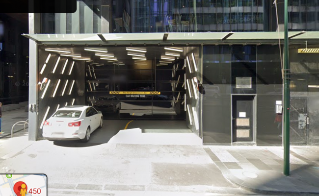 Car stacker on a handy location just next to RMIT