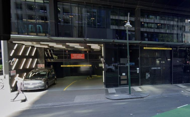 Car Stacker parking on Elizabeth Street in Melbourne Central Business District Victoria Car Stacker parking on Elizabeth Street in Melbourne Central Business District Victoria