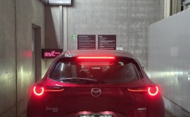 Car Stacker in Elizabeth St near Queen Victoria Market