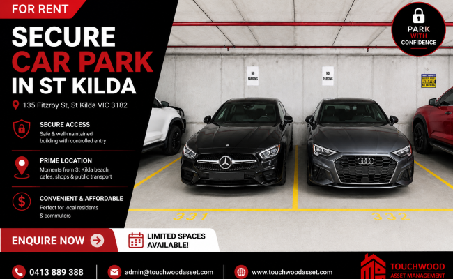 Indoor lot parking on Fitzroy Street in St Kilda Victoria Indoor lot parking on Fitzroy Street in St Kilda Victoria