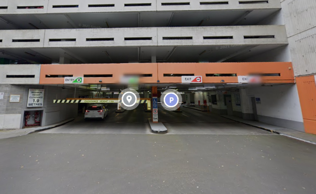 Indoor lot parking on Flinders Street in Docklands Victoria Indoor lot parking on Flinders Street in Docklands Victoria