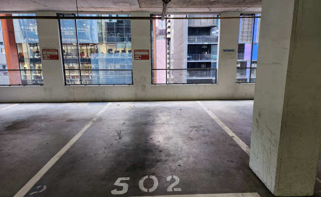 Indoor lot parking on Franklin Street in Melbourne Central Business District Victoria Indoor lot parking on Franklin Street in Melbourne Central Business District Victoria