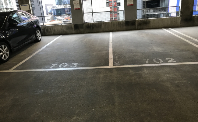 Indoor lot parking on Franklin Street in Melbourne Victoria Indoor lot parking on Franklin Street in Melbourne Victoria