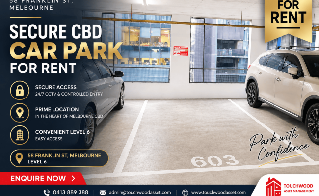 Secure Level 6 Car Park for Rent Melbourne CBD 58 Franklin St (603)