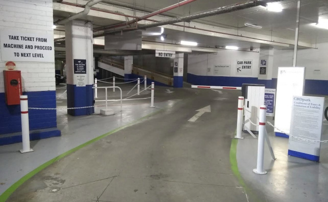 Indoor lot parking on Franklin Street in Melbourne Victoria Indoor lot parking on Franklin Street in Melbourne Victoria