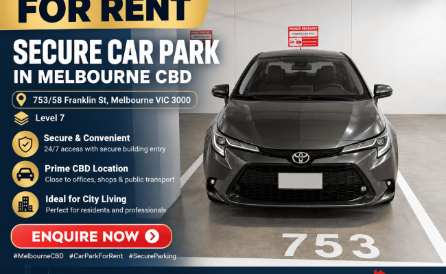 Indoor lot parking on Franklin Street in Melbourne Victoria