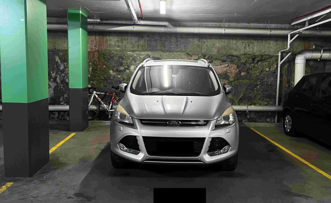 Secure underground parking space close to Mascot station and airport by bus. Access via swipe card.